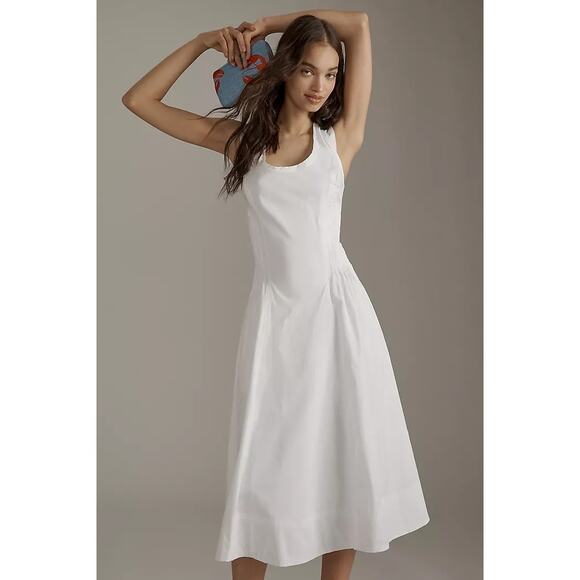 By Anthropologie Sleeveless Scoop-Neck Midi Dress - Picture 1 of 8